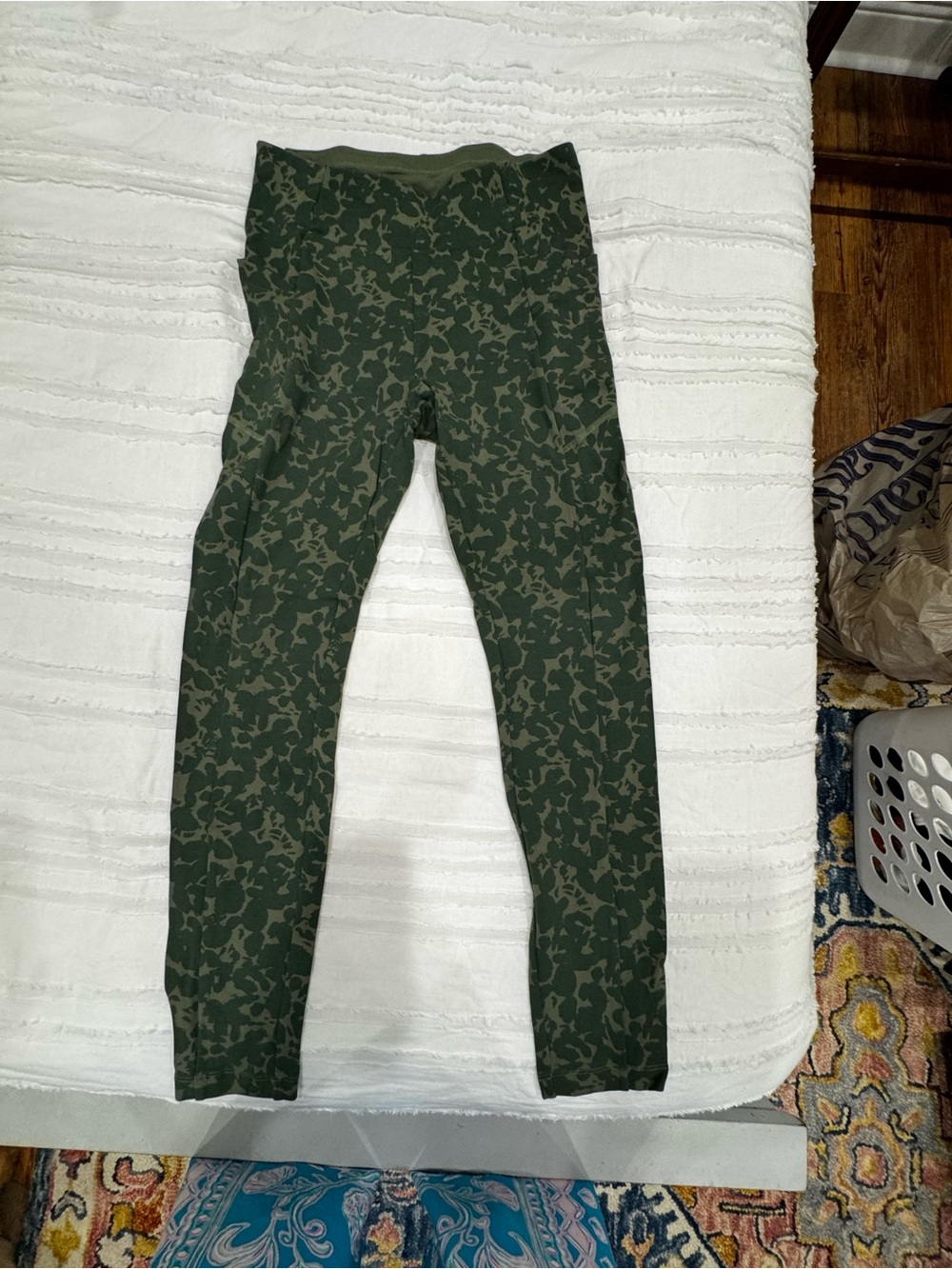 CAbi Olive Camo Leggings - Dark Green Print